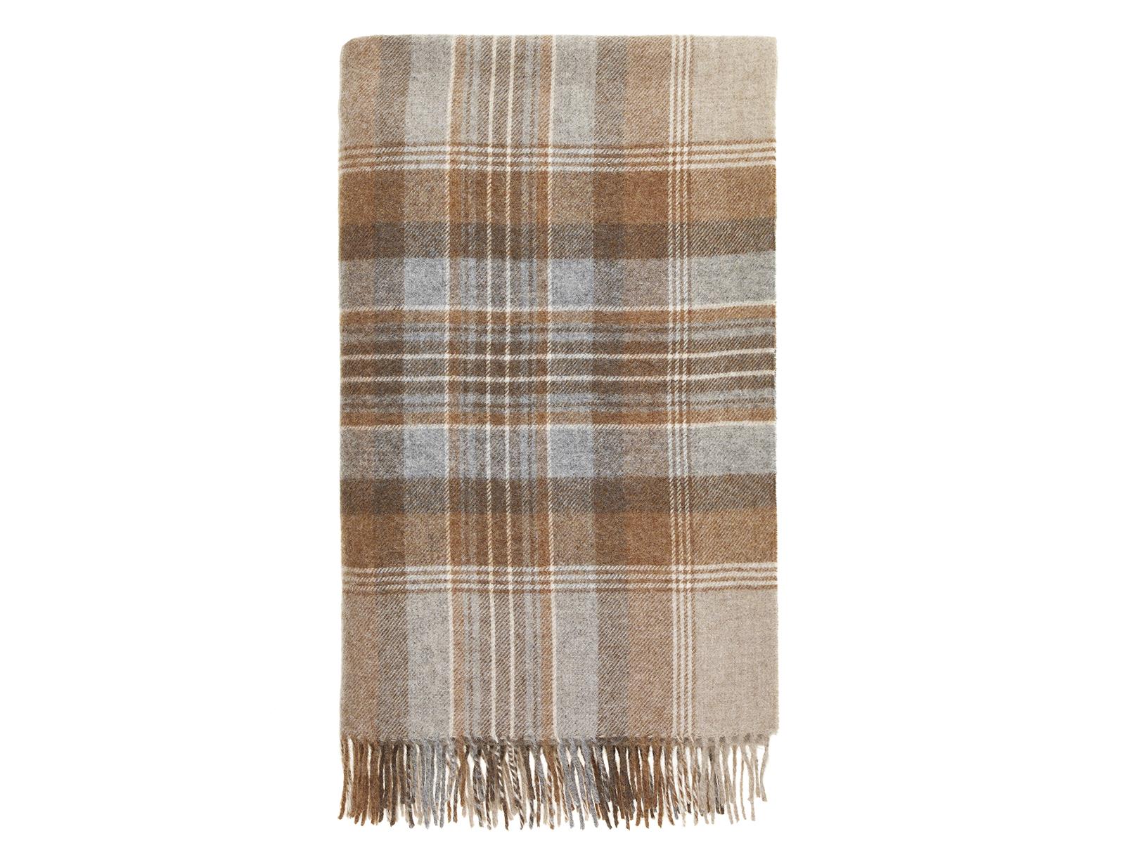 Kintyre Shetland Pure New Wool Throw - Natural - White Bear Furnishings