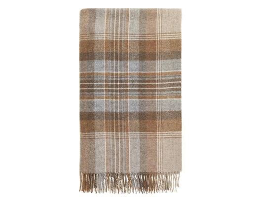 Kintyre Shetland Pure New Wool Throw - Natural - White Bear Furnishings