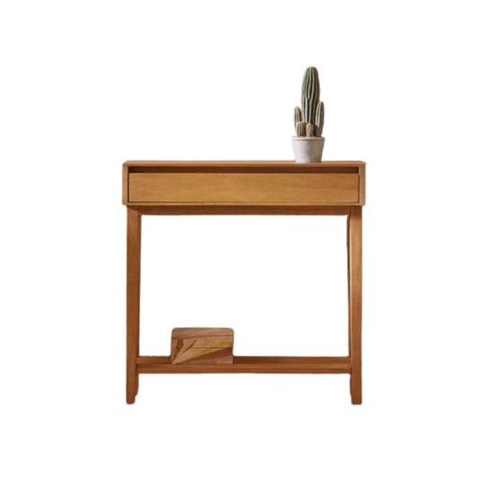Fishe & Lilly Melia Light Oak Console and Hallway Table with One Drawer - White Bear Furnishings