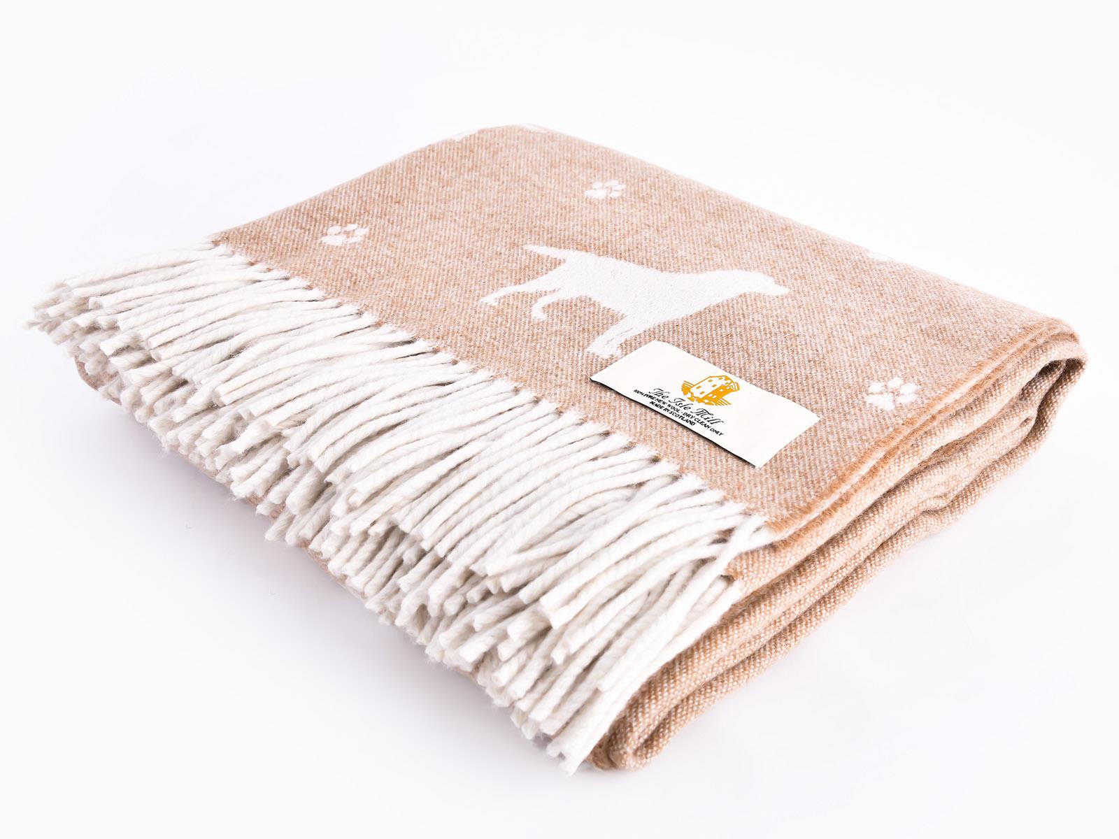Labrador Merino Lambswool Throw - Bran - White Bear Furnishings