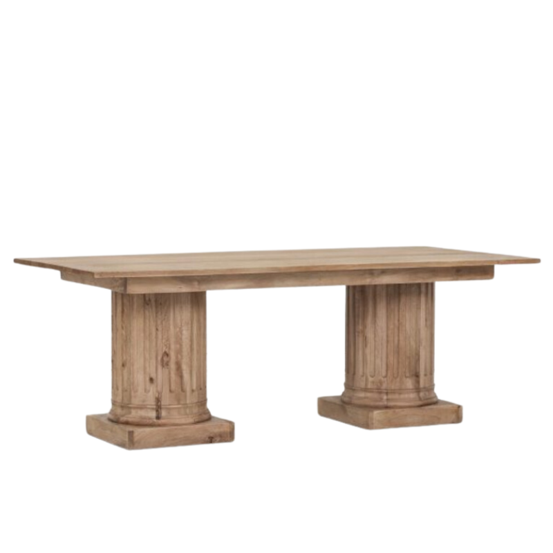 Maison Reproductions Wooden Column Rectangular Dining Table 220cm