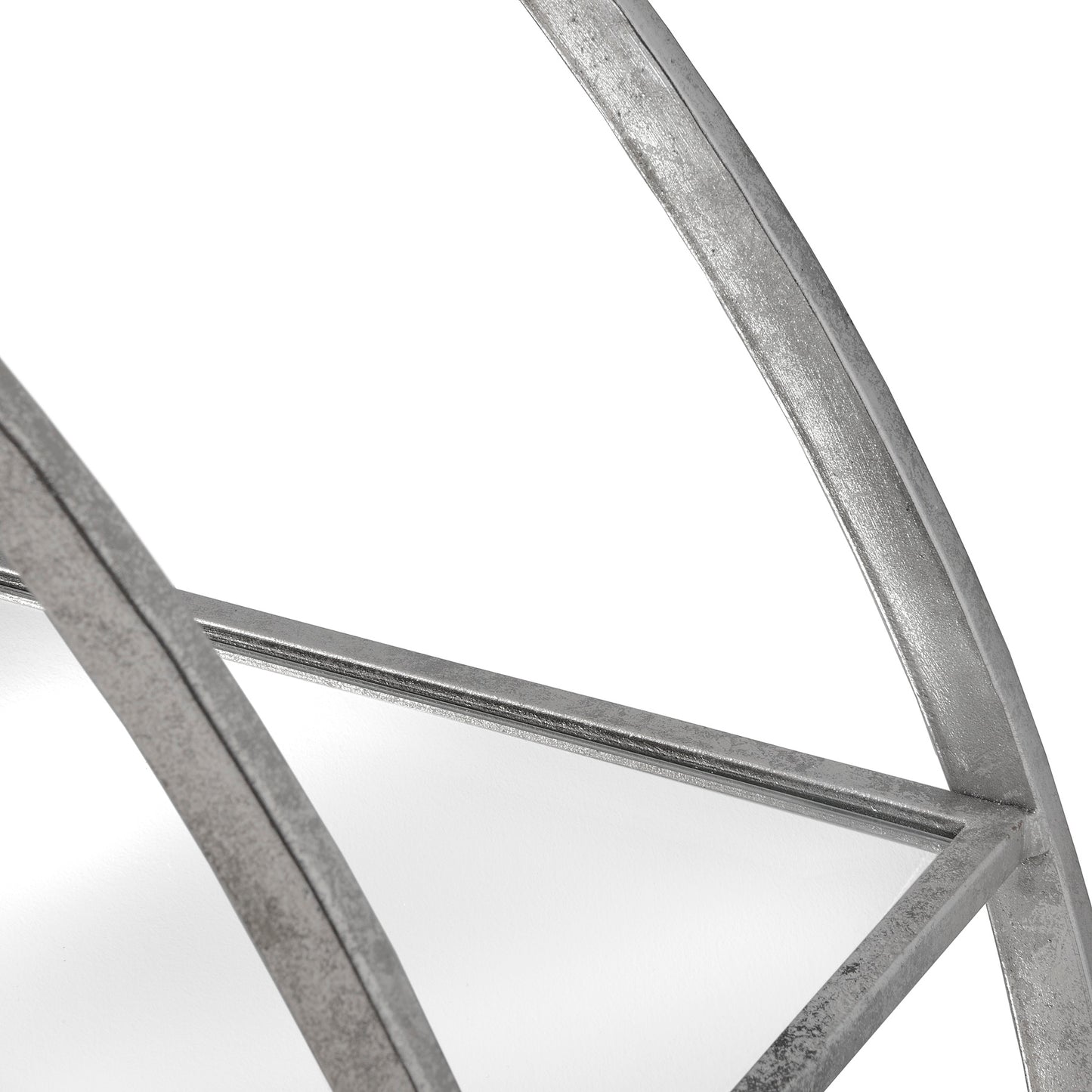 Large Circular Silver Wall Hanging Multi Shelf - 18772