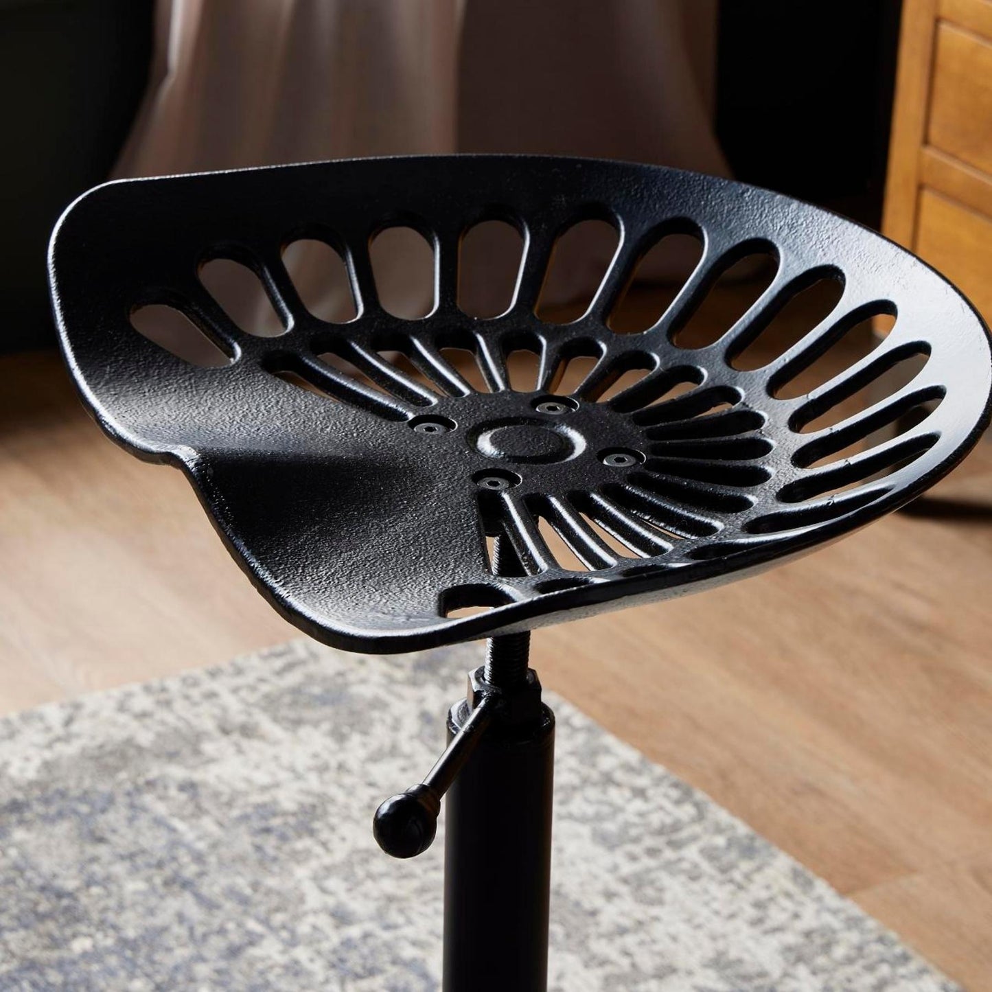Handcrafted Adjustable Tractor Seat Stool - 22012