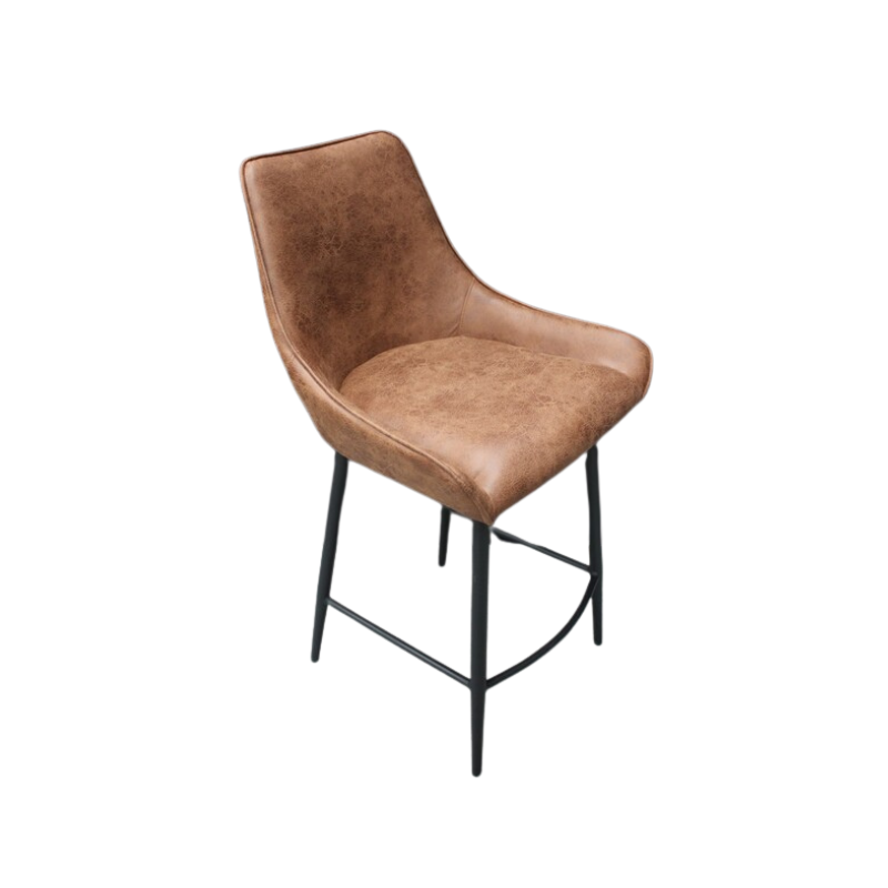 Ancient Mariner Nico Vegan Set of 2 Leather Bar Stools - VLA202