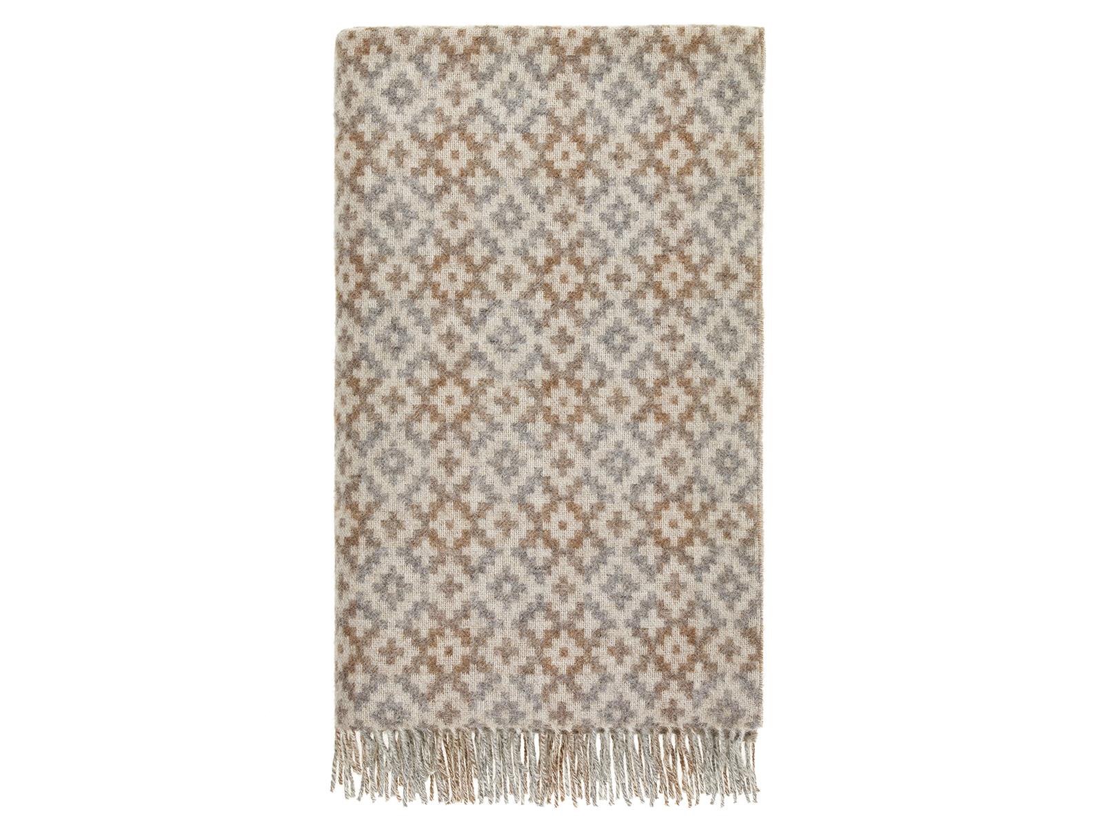 Dartmouth Shetland Pure New Wool Throw - Natural - White Bear Furnishings