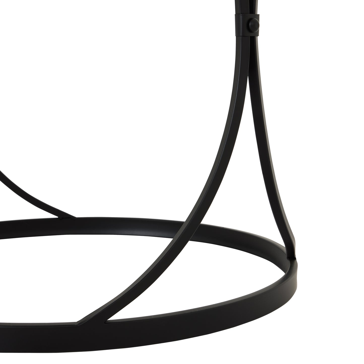 Concaved Set of Two Black Mirrored Side Tables - 22487