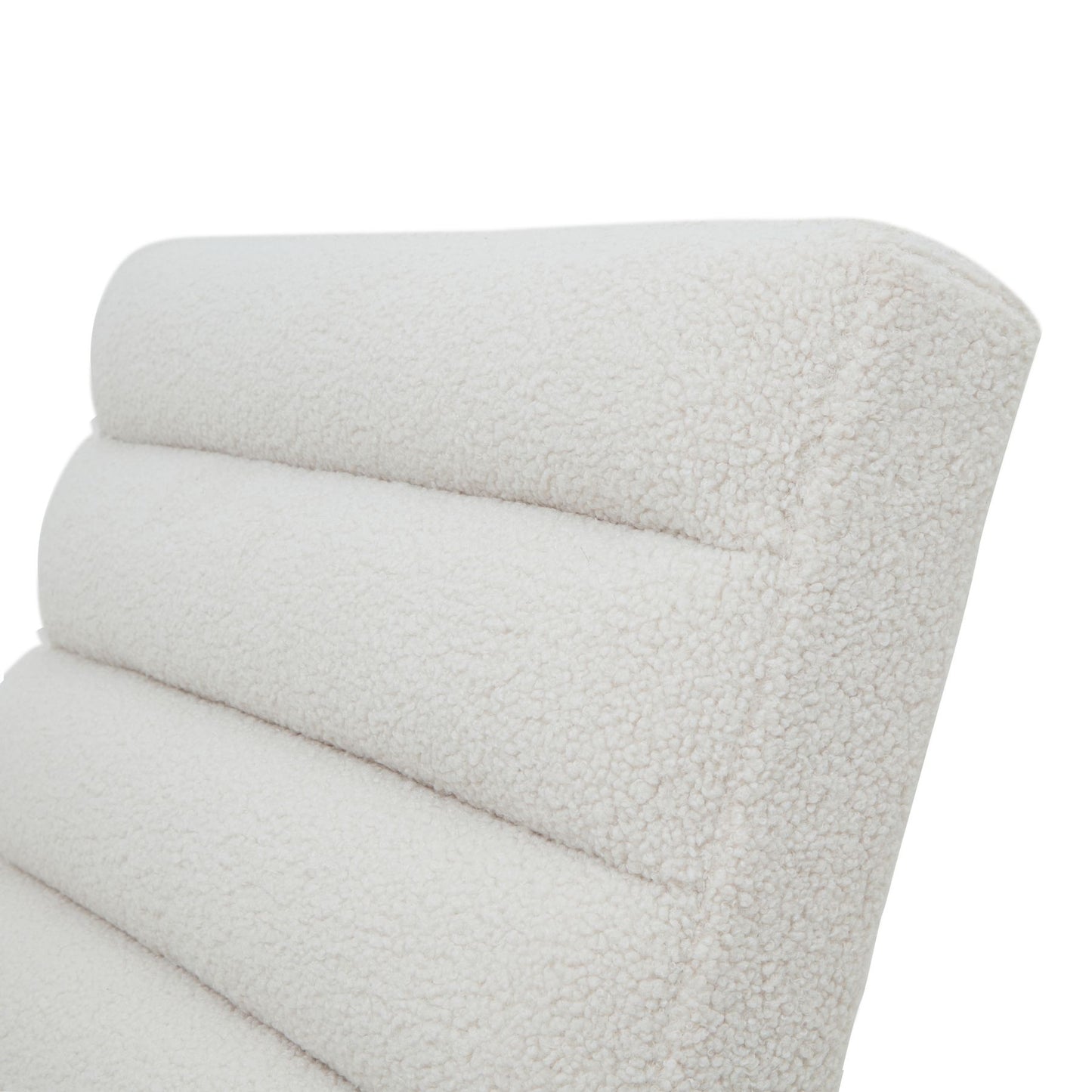 Ergonomic Bouclé Ribbed Ark Armchair - 23084