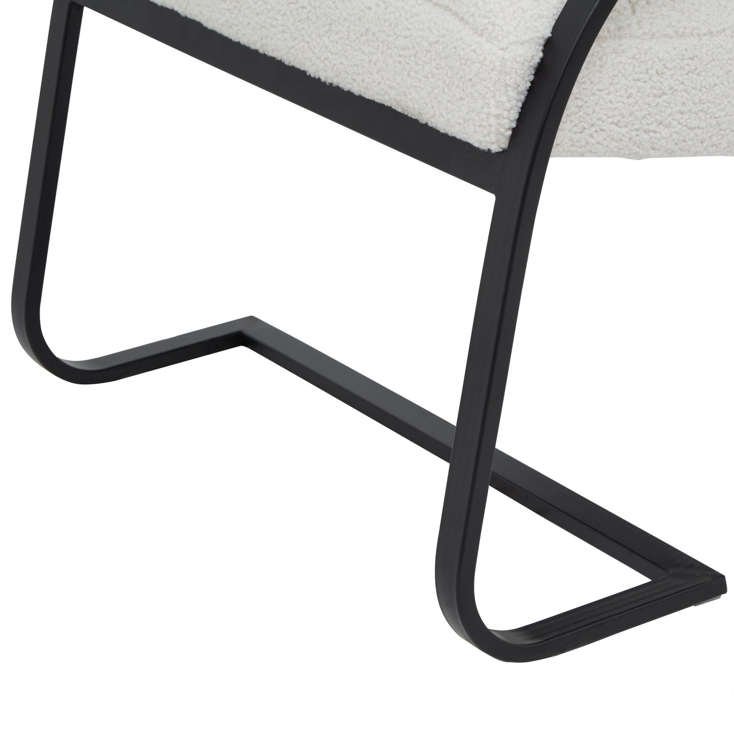 Ergonomic Bouclé Ribbed Ark Armchair - 23084
