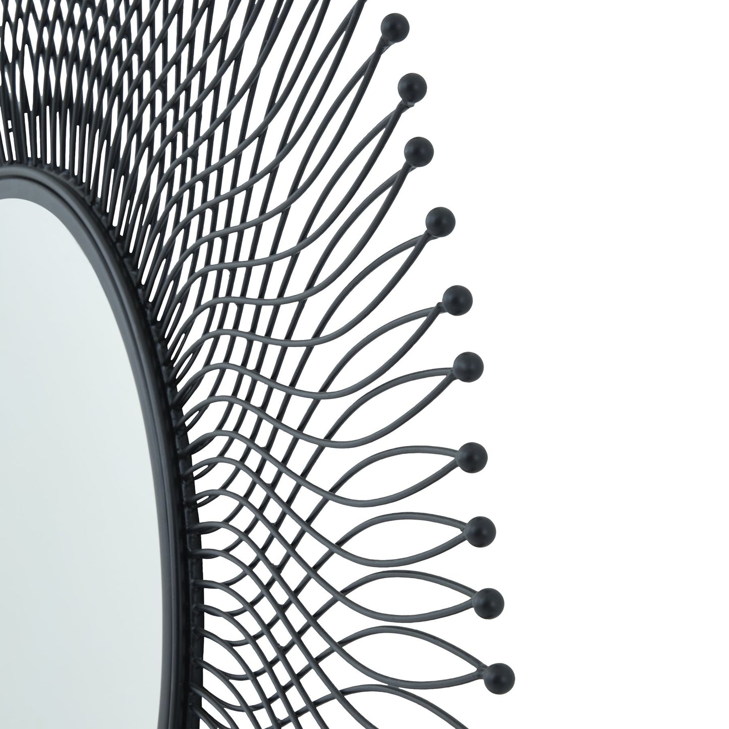 Rio Black Large Wire Mirror - 23107