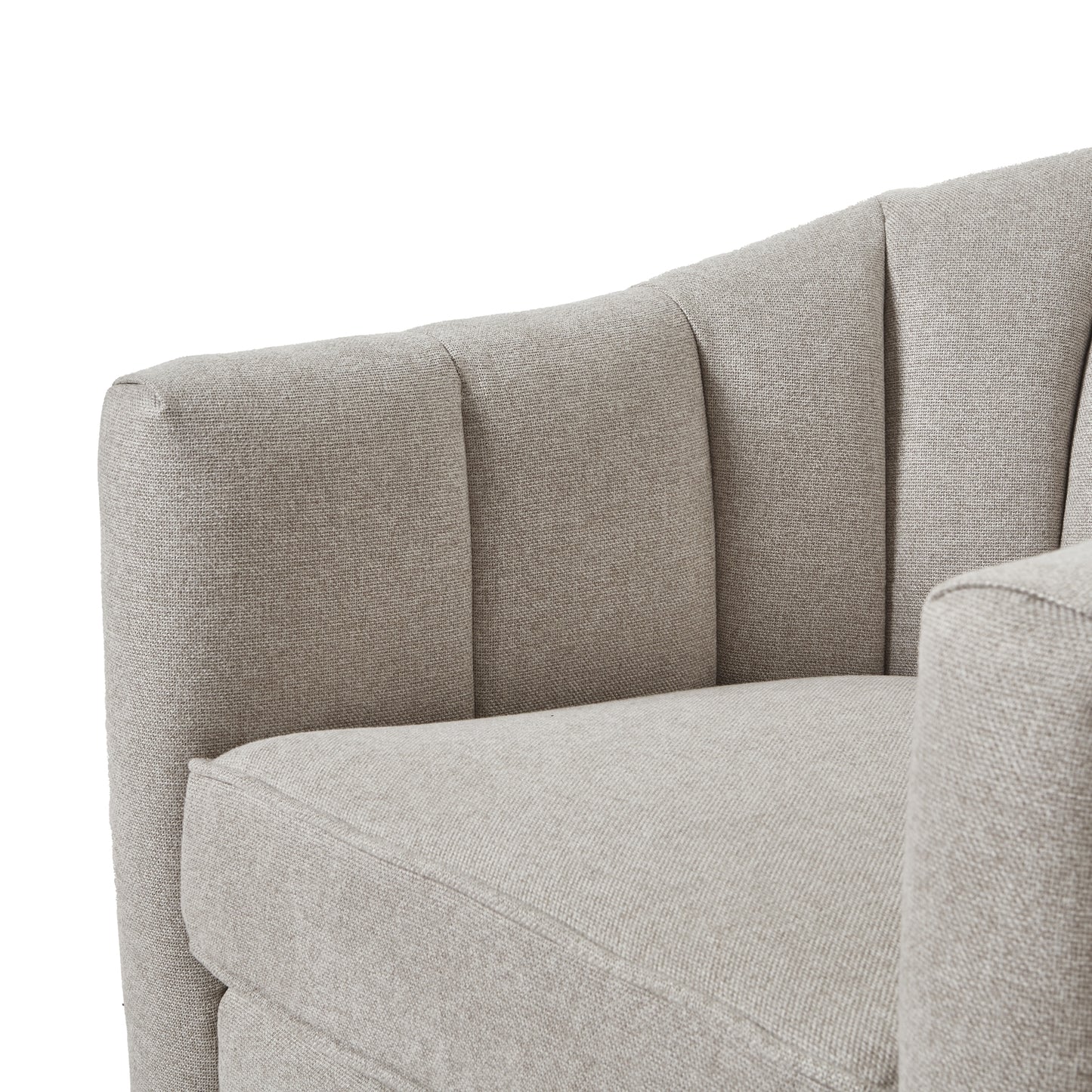 Lily Swivel Arm Chair In Oatmeal Twill - 23735