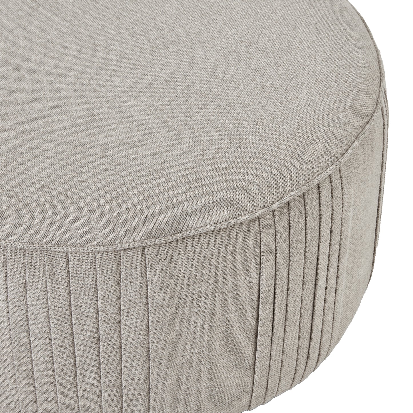 Lily Swivel Ottoman In Oatmeal Twill - 23736