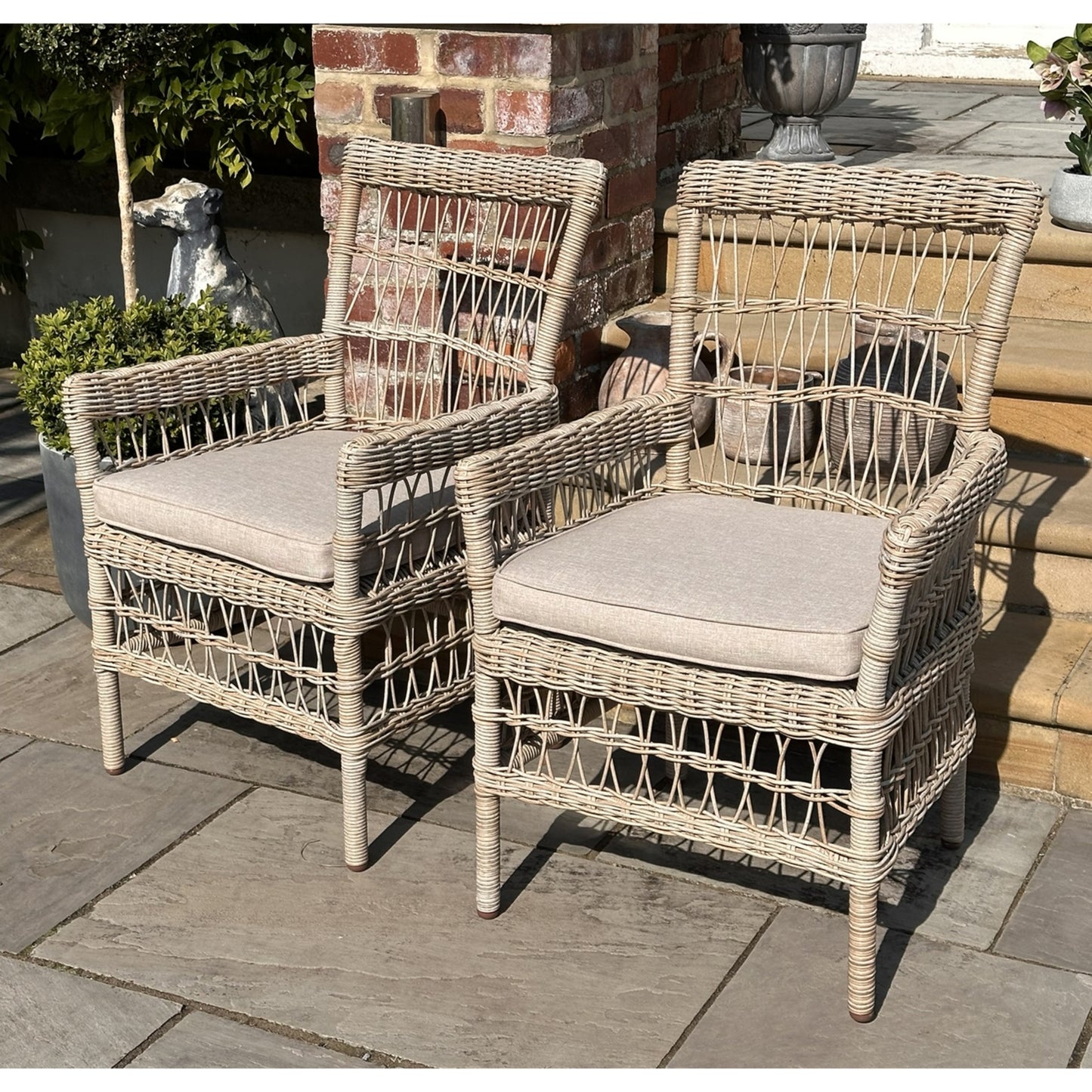 Provence Collection 6 Seater Outdoor Dining Set - 23907 - White Bear Furnishings