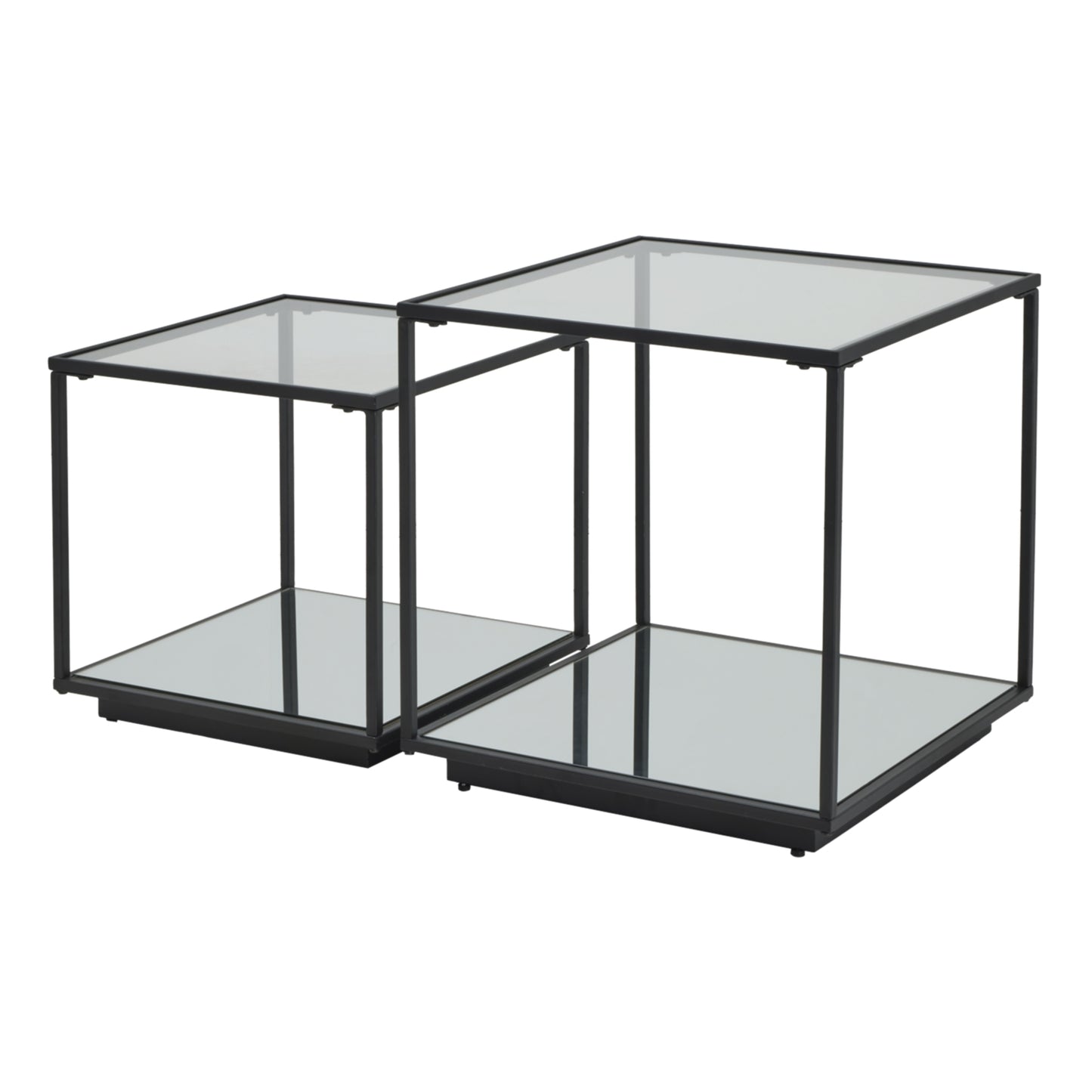 Lennox Black Framed Set Of 2 Nesting Side Tables - 23958