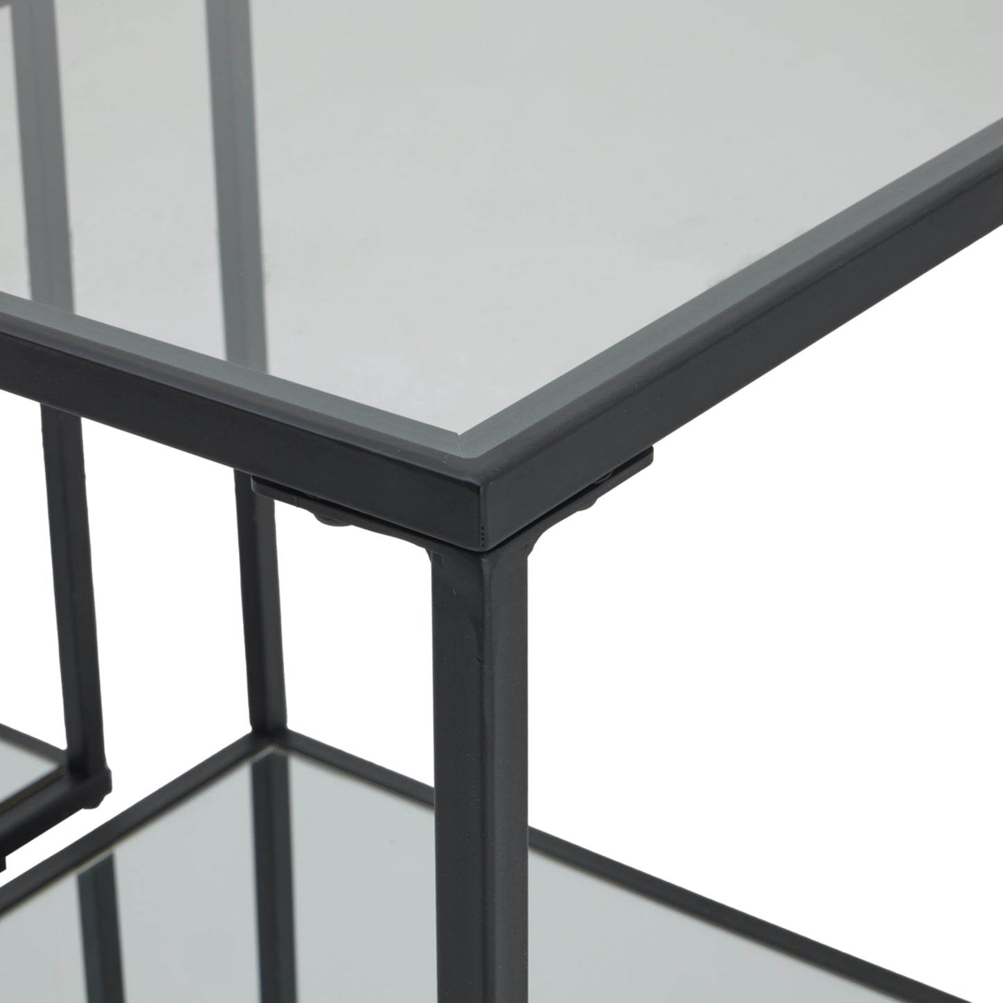 Lennox Black Framed Set Of 2 Nesting Side Tables - 23958