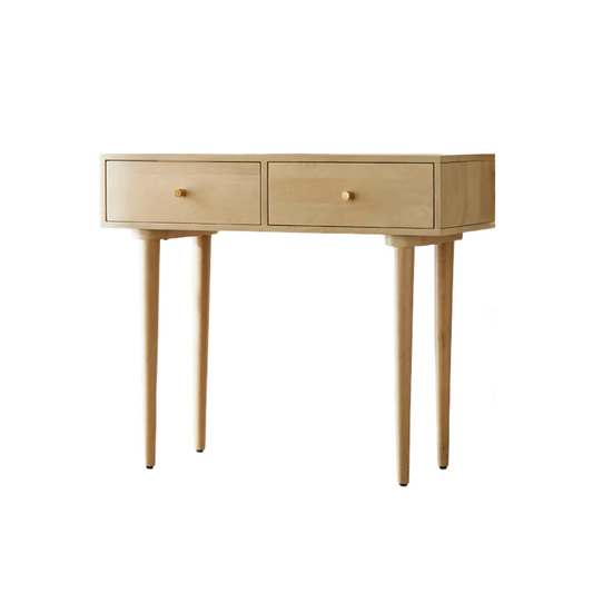 Fishe & Lilly Scandinavian Light Oak Oslo Console, Dressing Table, and Desk - White Bear Furnishings