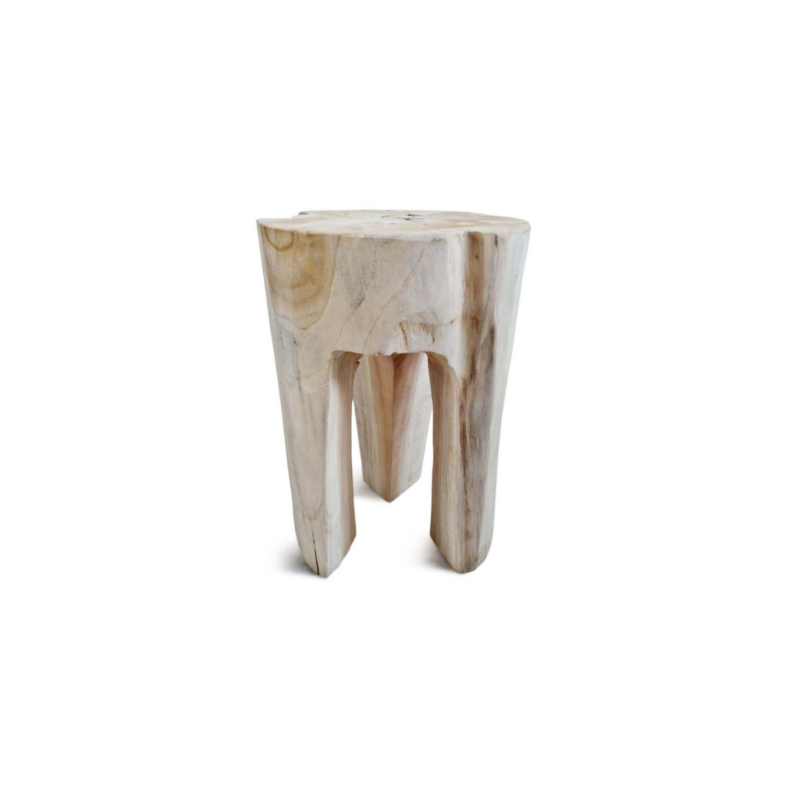 Ancient Mariner Rustic Teak 3 Leg Stool - IS033