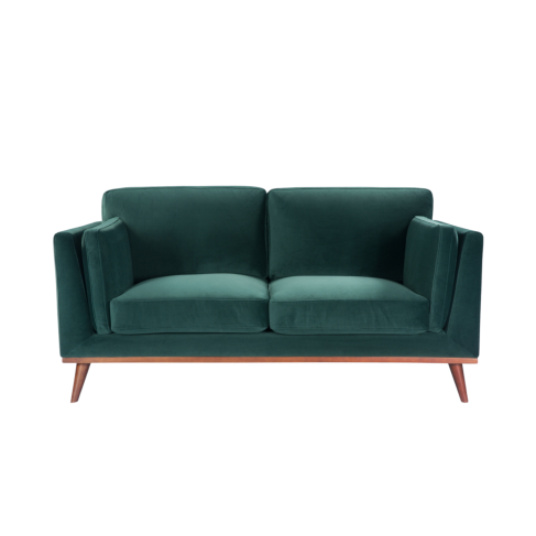 The Emory Velvet Sofa - Midnight Blue, Emerald, Grey