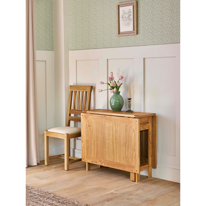 Laura Ashley Milton Drop Leaf Table in Oak - 3608138 - White Bear Furnishings