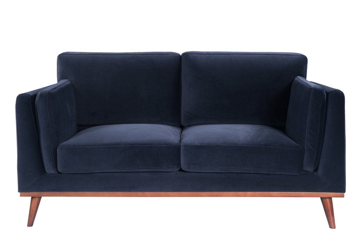 The Emory Velvet Sofa - Midnight Blue, Emerald, Grey