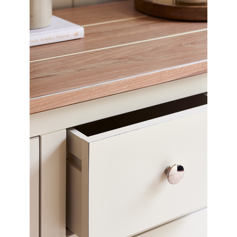 Laura Ashley Dorset 2 Door 3 Drawer Sideboard in White - 3691997 - White Bear Furnishings