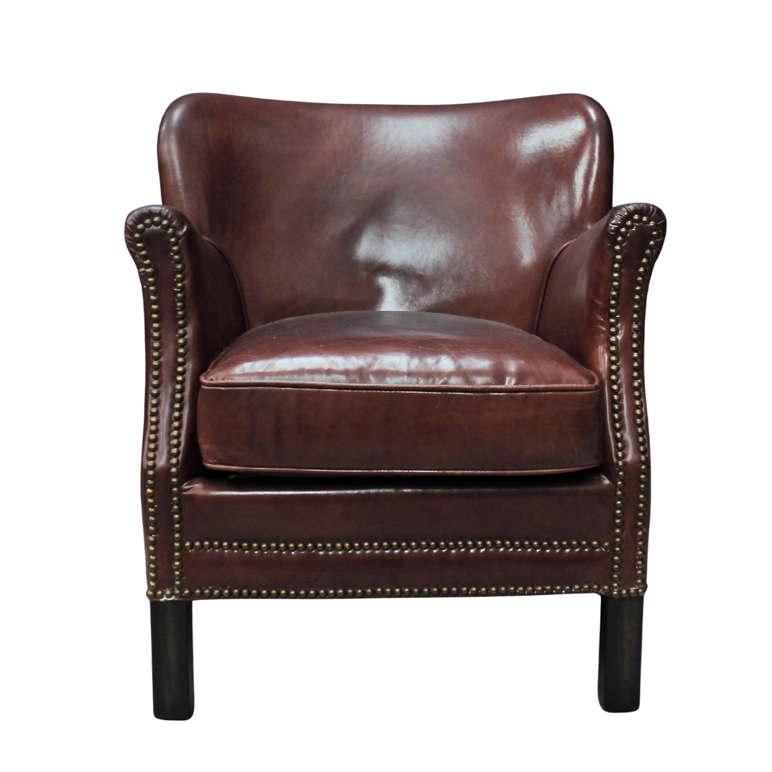 Vintage Leather Member's Club Chair in Deep Brown TK0411-1D