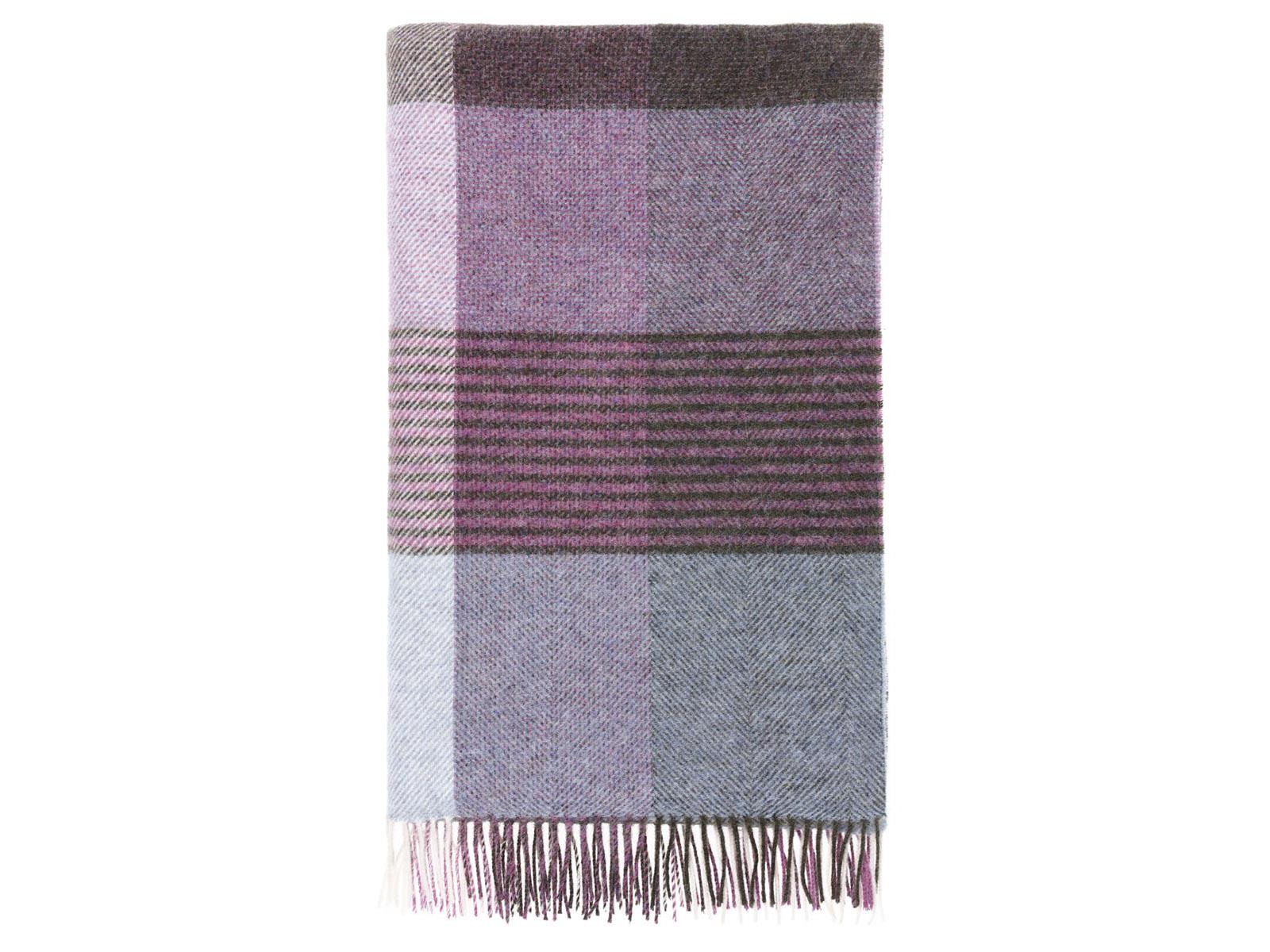 Lindley Pure New Wool Shetland Throw - Heather - White Bear Furnishings