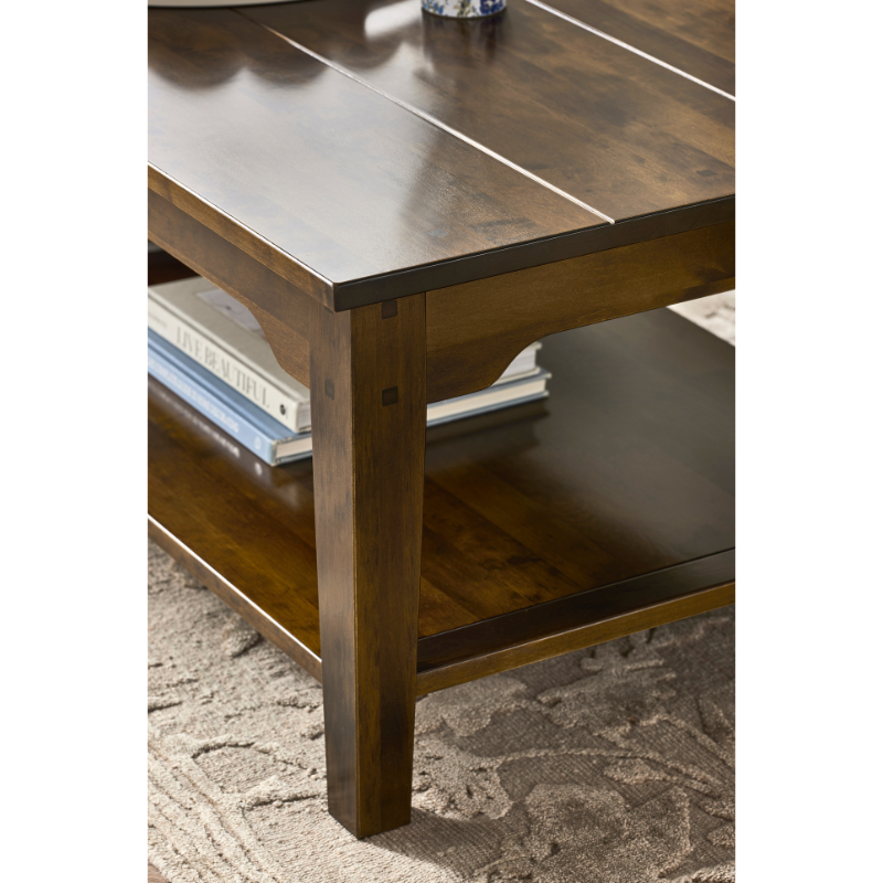 Laura Ashley Garrat Rectangular Coffee Table in Dark Chestnut - 3575441 - White Bear Furnishings