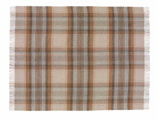 Kintyre Shetland Pure New Wool Throw - Natural - White Bear Furnishings