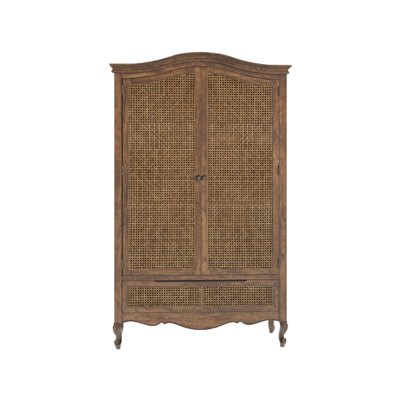 Montpellier 2 Door 1 Drawer Wardrobe in Walnut or Black
