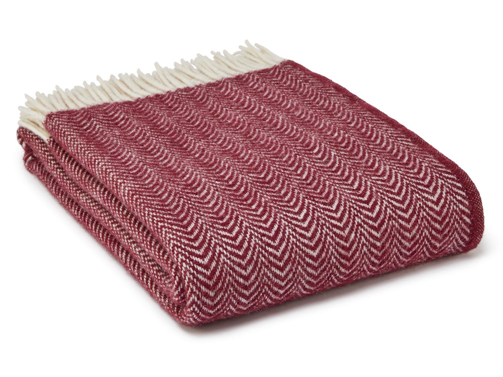Dune Pure New Wool Throw - Beet - White Bear Furnishings