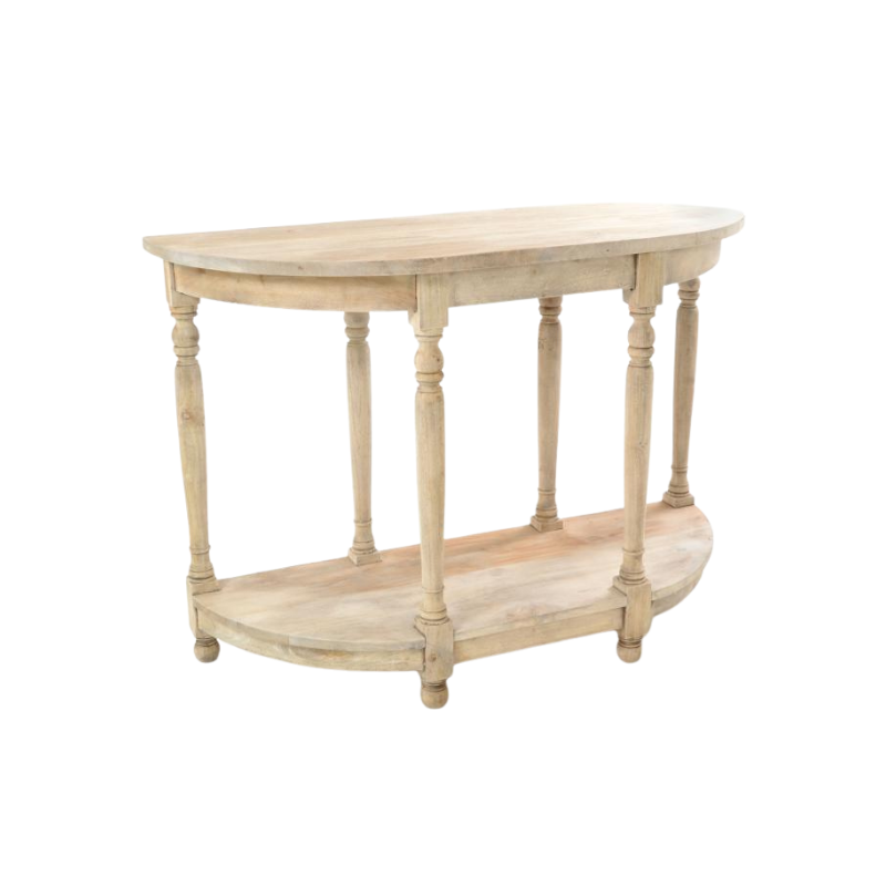 Ancient Mariner Vintage Style Demilune Small Console Table VIN125S