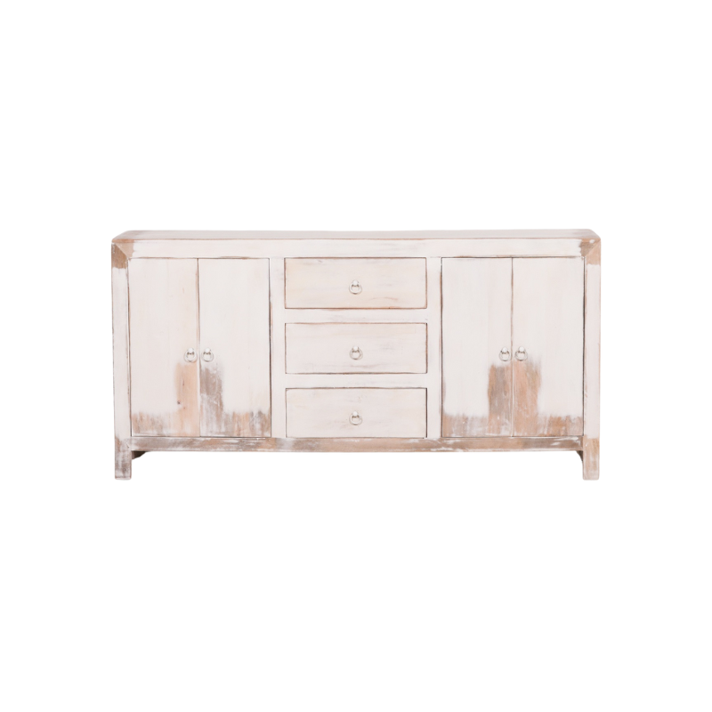Maison Reproductions White Distressed Oriental Sideboard - KFA136
