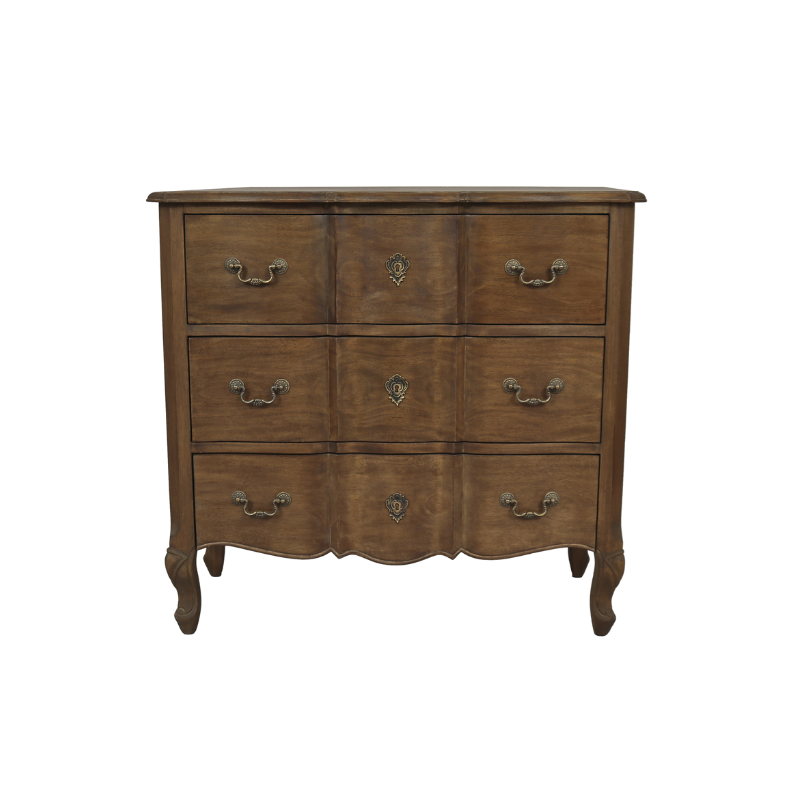 Montpellier 3 Drawer Chest in Walnut or Ivory