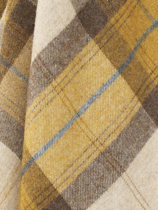 Skye Shetland Pure New Wool Throw - Gold