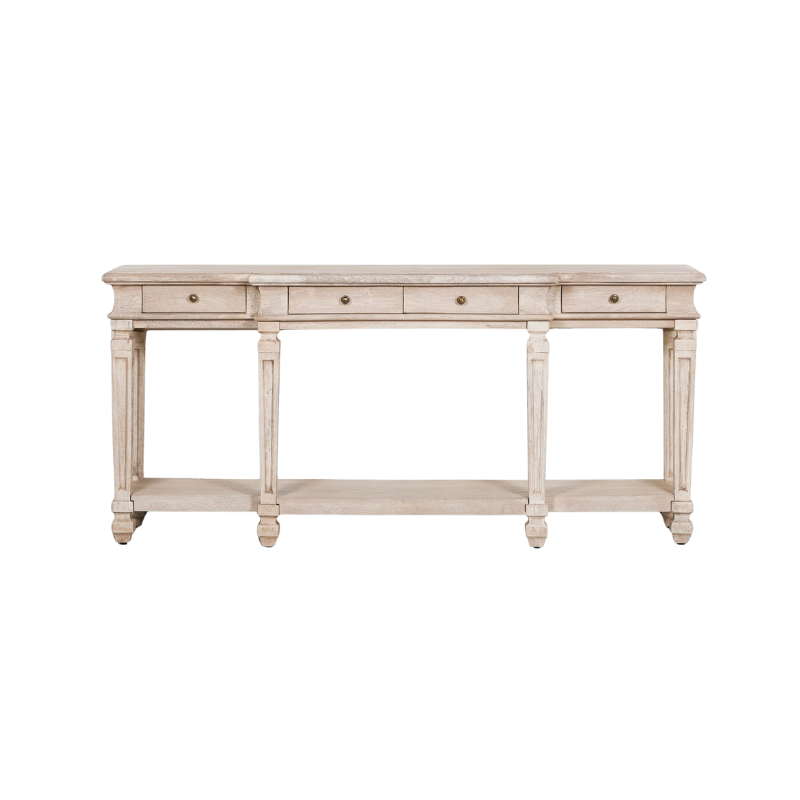 Maison Reproductions Acacia 4 Drawer Breakfront Console Table - AFC104