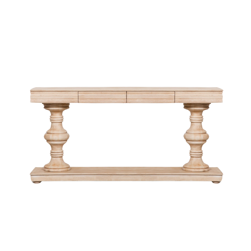 Maison Reproductions 180cm Wooden Console Table with Drawers - KFA145