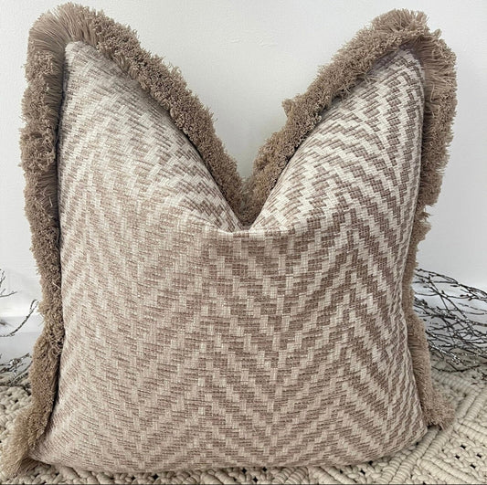 The Couture Cushion - The Beige Michi - Style No. 188 - White Bear Furnishings