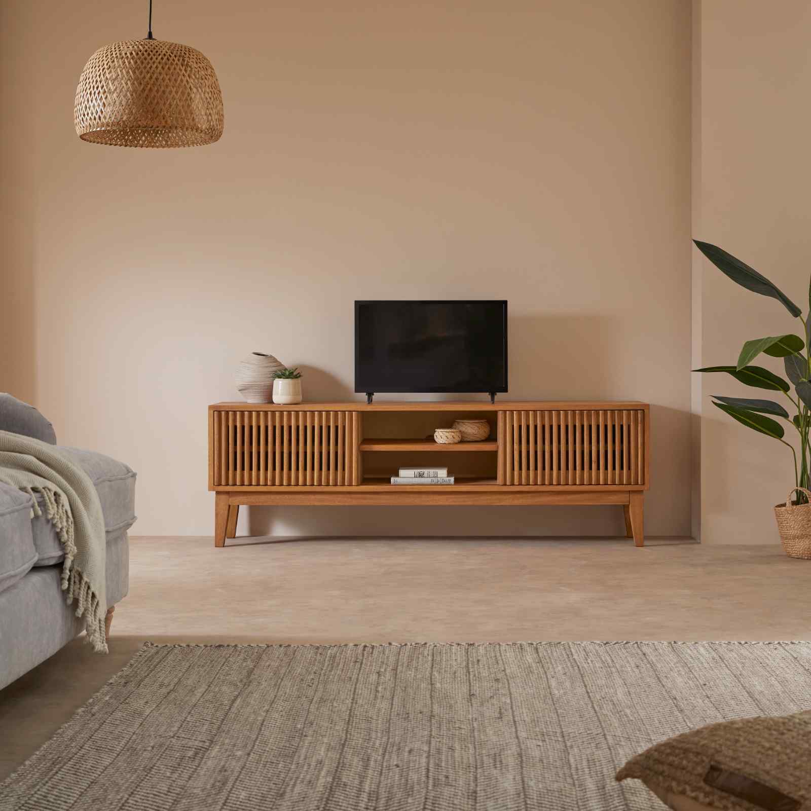 Fishe & Lilly Melia Media Unit with Sliding Doors - White Bear Furnishings