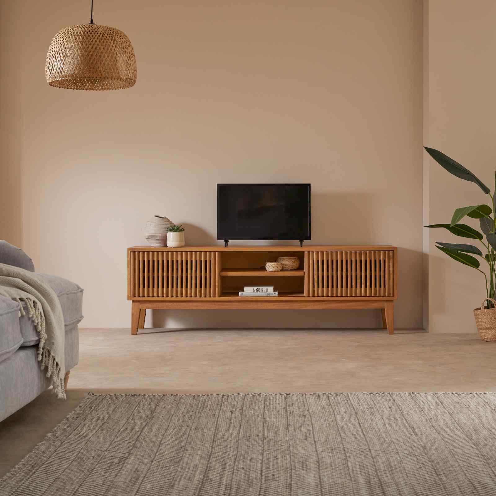 Fishe & Lilly Melia Media Unit with Sliding Doors - White Bear Furnishings