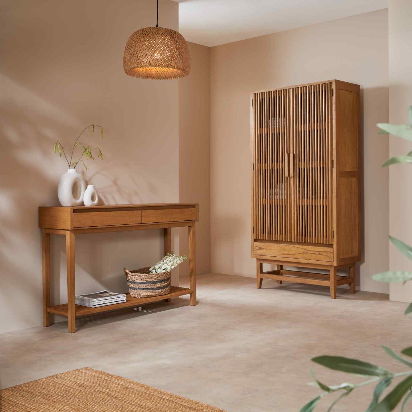 Fishe & Lilly Melia Light Oak Wardrobe with Drawers