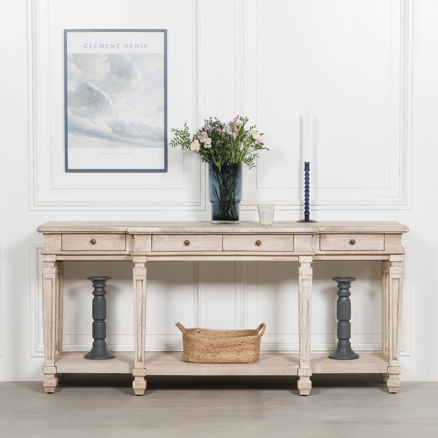 Maison Reproductions Acacia 4 Drawer Breakfront Console Table - AFC104