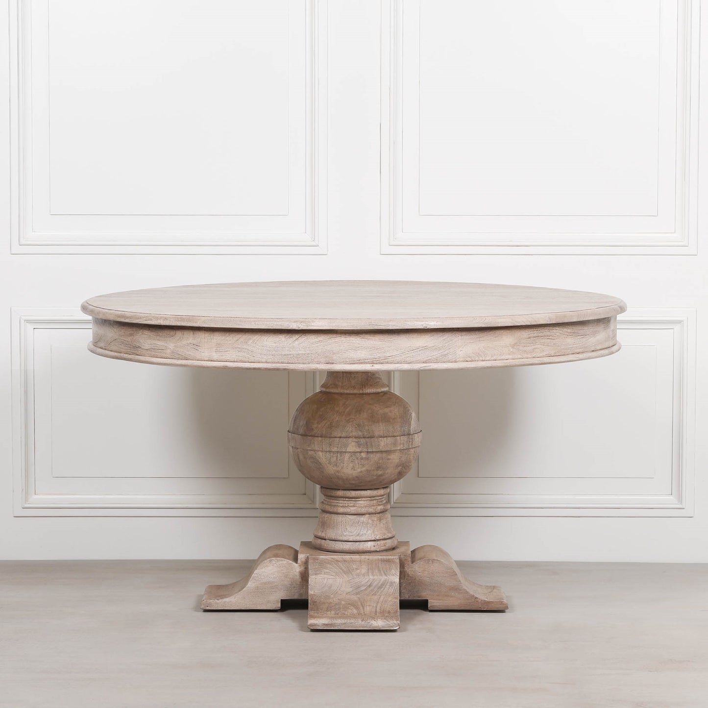 Handcrafted Rustic Acacia Round Ball Dining Table - AFC715