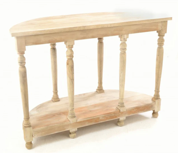 Ancient Mariner Vintage Style Demilune Small Console Table VIN125S