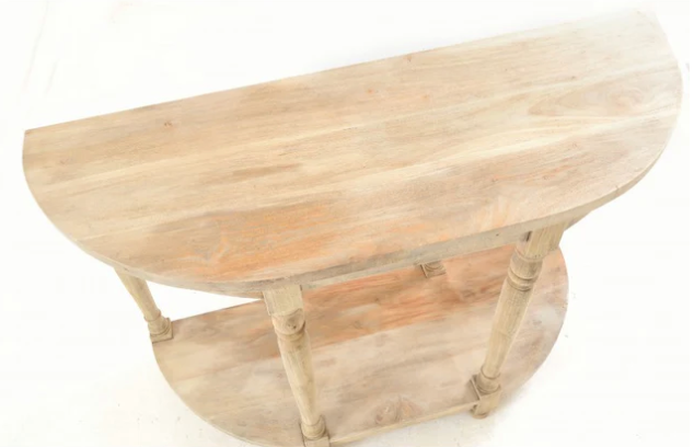 Ancient Mariner Vintage Style Demilune Small Console Table VIN125S