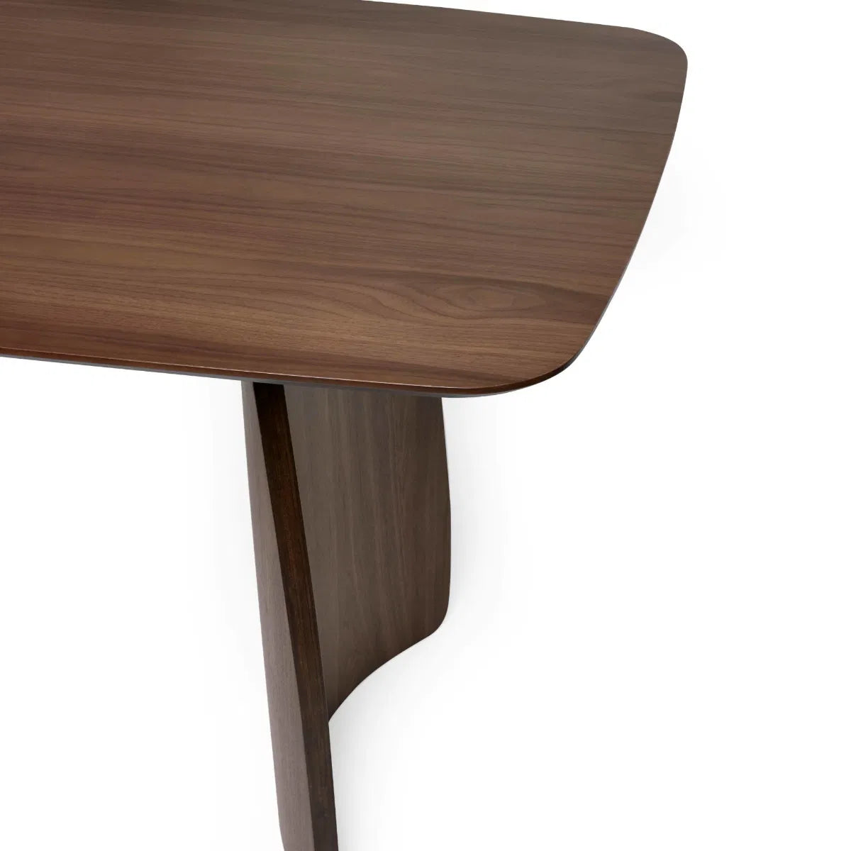 Fishe & Lilly Walnut Dining Table with Curved Legs