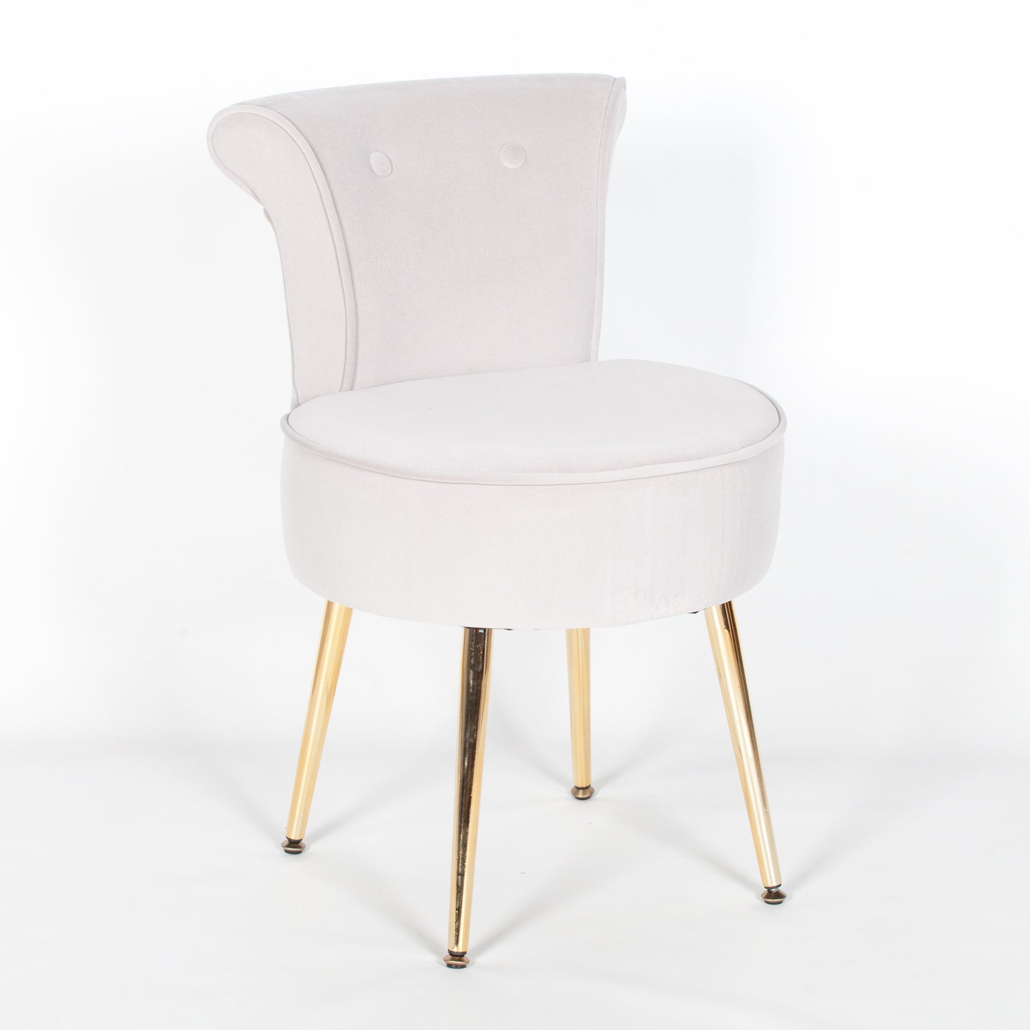 Grey Velvet Bedroom Chair with Gold Legs - AV102