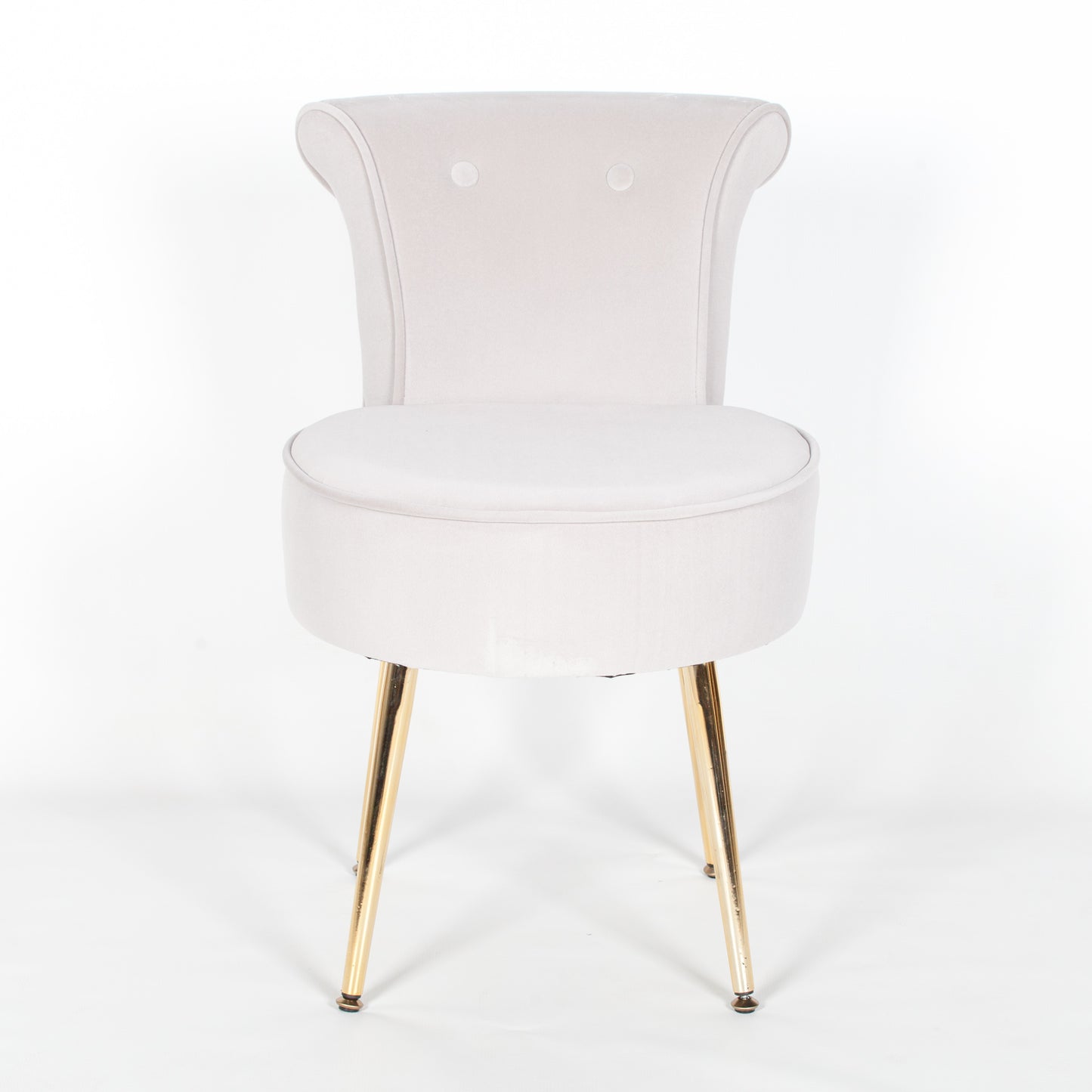 Grey Velvet Bedroom Chair with Gold Legs - AV102