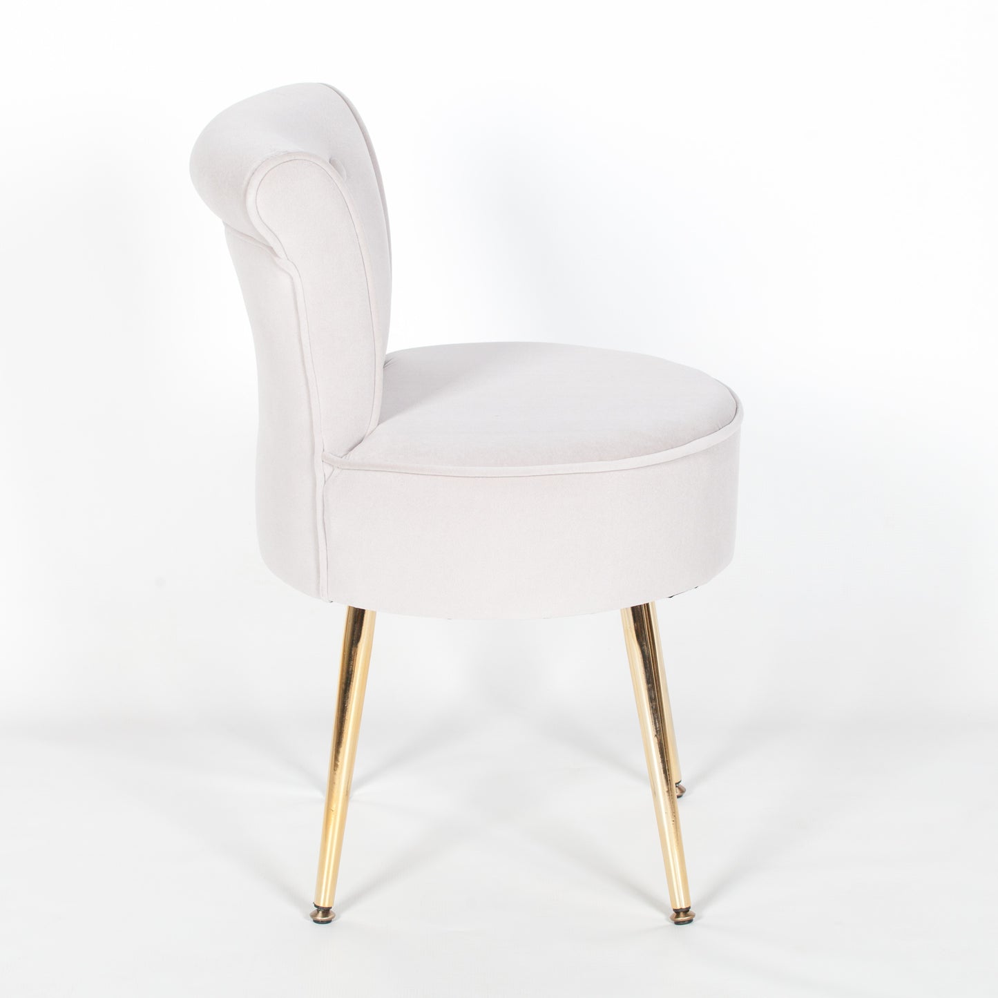 Grey Velvet Bedroom Chair with Gold Legs - AV102