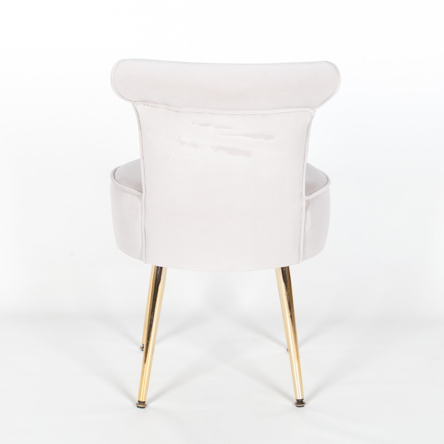 Grey Velvet Bedroom Chair with Gold Legs - AV102