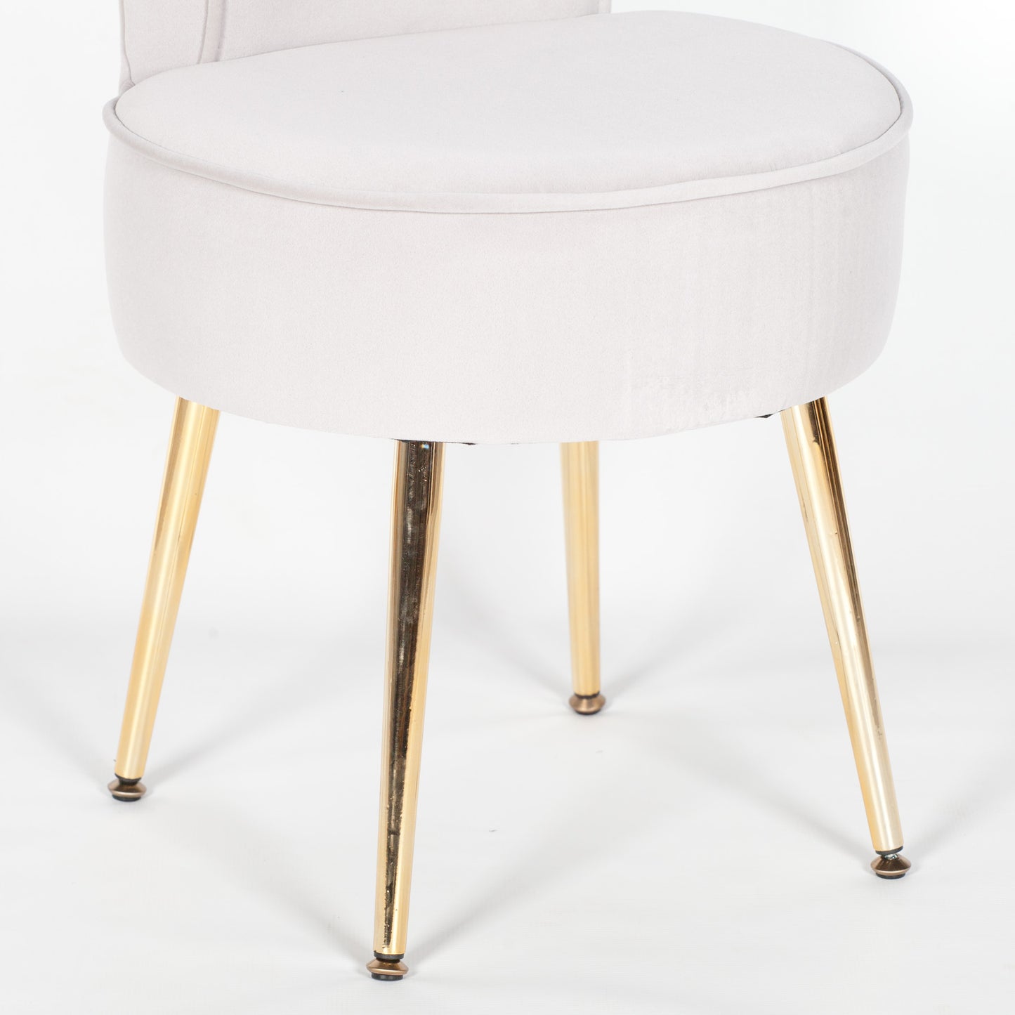Grey Velvet Bedroom Chair with Gold Legs - AV102